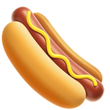 Hot Dog Emoji, Apple style