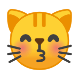 Kissing Cat Face Emoji, Google style