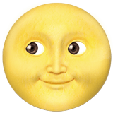 Full Moon Face Emoji, Apple style
