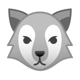 Wolf Face Emoji, Google style