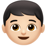 Boy Emoji with Light Skin Tone, Apple style