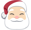 Santa Claus Emoji with Light Skin Tone, Facebook style