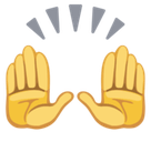 Hands in the Air Emoji, Facebook style