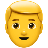 Blond-Haired Man Emoji, Apple style