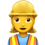 Woman Construction Worker Emoji, Apple style