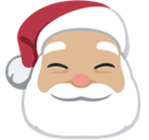 Santa Claus Emoji with Medium-Light Skin Tone, Facebook style
