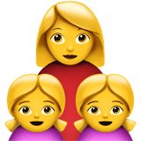 Family: Woman, Girl, Girl Emoji, Apple style