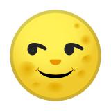 Full Moon Face Emoji, Google style