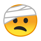 Face with Head-Bandage Emoji, Google style