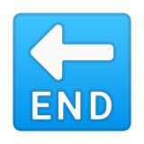 End Arrow Emoji, Google style