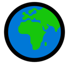 Globe Showing Europe-Africa Emoji, Microsoft style