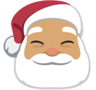 Santa Claus Emoji with Medium Skin Tone, Facebook style