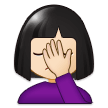 Person Facepalming Emoji with Light Skin Tone, Samsung style