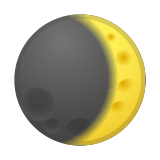 Waxing Crescent Moon Emoji, Google style