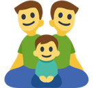 Family: Man, Man, Boy Emoji, Facebook style