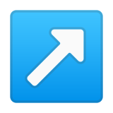 Up-Right Arrow Emoji, Google style