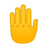 Raised Back of Hand Emoji, Google style