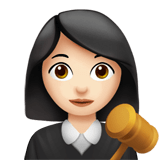 Woman Judge Emoji with Light Skin Tone, Apple style