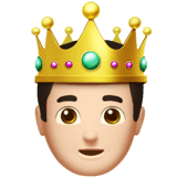 Prince Emoji with Light Skin Tone, Apple style