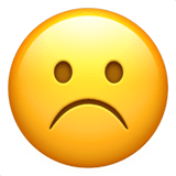 Frowning Face Emoji, Apple style