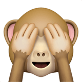 See-No-Evil Monkey Emoji, Apple style
