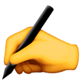 Writing Hand Emoji, Apple style