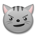 Cat Face with Wry Smile Emoji, LG style