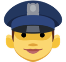 Woman Police Officer Emoji, Facebook style
