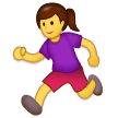 Woman Running Emoji, Samsung style