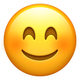 Blushing Emoji, Apple style