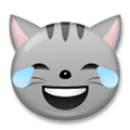 Cat Face with Tears of Joy Emoji, LG style