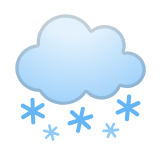 Cloud with Snow Emoji, Google style