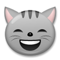 Grinning Cat Face with Smiling Eyes Emoji, LG style