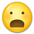 Frowning Face with Open Mouth Emoji, LG style