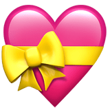 Heart with Ribbon Emoji, Apple style