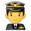 Man Pilot Emoji, Samsung style