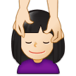 Person Getting Massage Emoji with Light Skin Tone, Samsung style