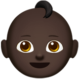 Baby Emoji with Dark Skin Tone, Apple style