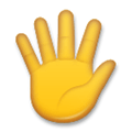 Hand with Fingers Splayed Emoji, LG style