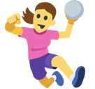 Woman Playing Handball Emoji, Facebook style