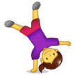Woman Cartwheeling Emoji, Samsung style