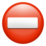 No Entry Emoji, Apple style