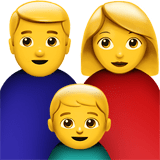 Family: Man, Woman, Boy Emoji, Apple style