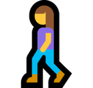 Woman Walking Emoji, Microsoft style