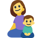 Family: Woman, Boy Emoji, Facebook style