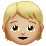Child Emoji with Medium-Light Skin Tone, Apple style