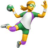 Woman Playing Handball Emoji, Apple style