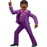 Man Dancing Emoji with Medium-Dark Skin Tone, Apple style