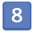 Keycap: 8 Emoji, Facebook style