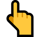 Pointing Up Emoji, Microsoft style